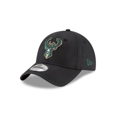 Milwaukee Bucks Gorra | New Era NBA Waxed Canvas 9twenty Adjustable Cap Mexico - Negros